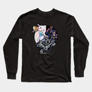 GREY SCALE WHEEL CHARACTERS Long Sleeve T-Shirt